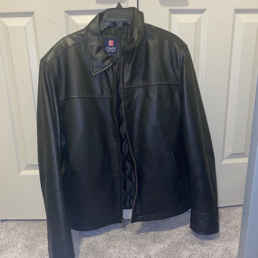 Vintage black leather jacket